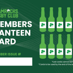 Shamrocks Canteen Card